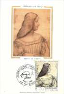 Léonard De Vinci  - Isabelle D'Este   Yv 2446    Carte Maximum Sur Soie - Other & Unclassified