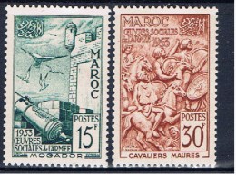 MA+ Marokko 1953 Mi 364-65 Mnh Armee - Unused Stamps