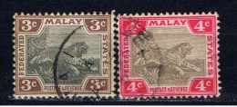 MAL+ Malaya 1901 Mi 16-17 Tiger - Straits Settlements