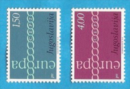 1971 1416-17  EUROPA  JUGOSLAVIJA JUGOSLAWIEN    MNH - Unused Stamps