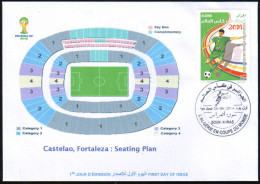 ALGERIE ALGERIA ARGELIA - 2014 - FDC - Castelao Stadium BRAZIL FIFA World Cup Football Estadio Stadion Seating Chart - 2014 – Brasile