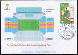 ALGERIE ALGERIA ARGELIA - 2014 - FDC - Corinthians Stadium BRAZIL FIFA World Cup Football Estadio Stadion Seating Chart - 2014 – Brasile