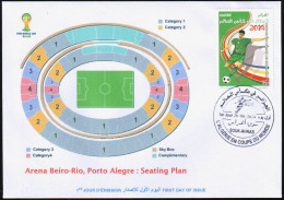 ALGERIE ALGERIA ARGELIA - 2014 - FDC - Beiro - Rio Stadium BRAZIL FIFA World Cup Football Estadio Stade Seating Chart - 2014 – Brazilië