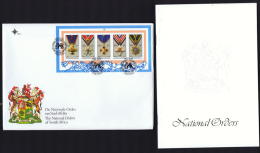 RSA - 1990 - National Orders - Souvenir Sheet - FDC  With 20-page  Bilingual Insert - FDC