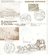 Q-CARD DOPPIA 2° CENTENARIO FIERA DI COLORNO(PR2-9-73)VEDI DESCRIZIONE - Foires