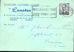 Briefkaart Bonnetrie Lanatex - Pinnoo - Vanoverschelde - Kortrijk 1959 - 1950 - ...