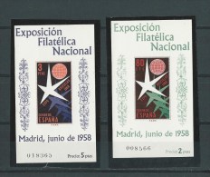 Espagne: BF 19/ 20 **  Expo 58 Bruxelles - 1958 – Bruxelles (Belgique)