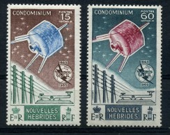 NEW  HEBRIDES   1965    I T U Centenary  AIR    Set  Of  2   MH - Oblitérés