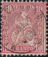 Heimat AG HERENSCHWAND 1876-11-05 Vollstempel Auf 10p Sitzende Helvetia - Gebruikt