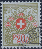 Schweiz Portofreiheit 20Rp Zu#7B Ohne Kontroll Nummer (Gefälligkeits-Stempel) - Portofreiheit