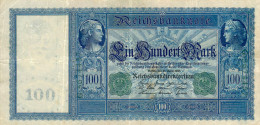 Deutschland, Germany - 100 Mark, Reichsbanknote, Ro. 44 A, 1910 ! - 100 Mark