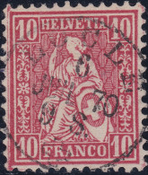 Heimat NE (LE) LOCLE 1870-07-06 Vollstempel Auf 10Rp Karmin Sitzende Helvetia - Oblitérés