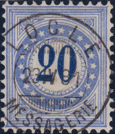 Heimat NE (LE) LOCLE 1881-04-23 Vollstempel Auf 20Rp Blau Porto Ziffer Zu# 6IIK - Postage Due