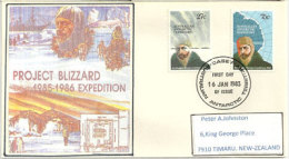 Grand Explorateur De L´Antarctique: Douglas Mawson, Yvert 53/54, FDC Base Casey 1983 - Estaciones Científicas