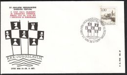 Yugoslavia 1977, Illustrated Card "Int. Chess Festival In Krk" W./ Special Postmark "Krk",ref.bbzg - Brieven En Documenten