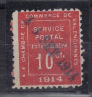 FRANCE N° 7 Obl. Griffe Linéaire 1914 Signé R. Calves - Oorlogszegels