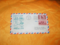 ENVELOPPE UNIQUEMENT DE 1950. / FIRST FLIGHT A.M. 93 / VIA AIR MAIL PRESCOTT A WINSLOW. / CACHETS + TIMBR - Postal History