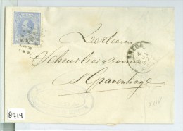 BRIEFOMSLAG Uit 1887 Van BREDA Naar ´s-GRAVENHAGE * NVPH 19 * PUNTSTEMPEL 16 * FIRMASTEMPEL  (8714) - Covers & Documents