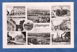 CPSM - GOPPINGEN / GOEPPINGEN - Postamt - Rathaus - Untere Markstrasse - Ludwigsanlagen - Kreiskrankenhaus - Göppingen