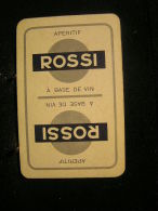 Playing Cards / Carte A Jouer / 1 Dos De Cartes, Inscription  Publicitaire / Apéritif Rossi à Base De Vin - Other & Unclassified