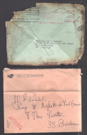 FRANCE 1969 Lettre Accidentée Crash Aérien Mai 1969 Avec Formulaire & Enveloppe Postale  Réexpédition - Lettere Accidentate