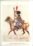 Porte-Aigle Du 2e Régiment De Hussards 1er Empire Sabretache N+98  Planche N°4  P. Conrad Peintre BE - Uniform