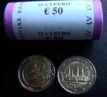 LATVIA COMMEMORATIVE COIN 2 EURO  2014 RIGA EUROPEAN CAPITAL OF CULTURE UNC - FULL 1 ROLL - Letland