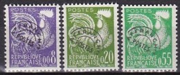 Lot De 3 Timbres Préoblitérés Neufs** - Type Coq Gaulois Valeur En Nouveau Franc - N° 119-120-122 (Yvert) - France 1960 - 1953-1960