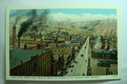 Butte, Montana - Park Street, Looking East, Showing Mines And Rockies In The Distance - Butte