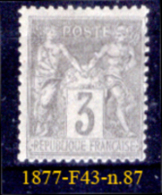 Francia-F00043 - 1877/80 - Y&T: N.87. - 1898-1900 Sage (Type III)