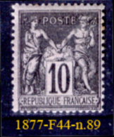 Francia-F00044 - 1877/80 - Y&T: N.89. - 1898-1900 Sage (Type III)
