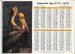 CALENDRIER - ALMANACH DES POSTES ET DES TELEGRAPHES -  ANNEE 1976  - SEINE ET MARNE - Tamaño Grande : 1971-80