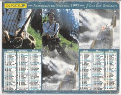 CALENDRIER - ALMANACH DES POSTES ET DES TELEGRAPHES - ANNEE 1997 - Chasseurs, Pêcheurs - AISNE - Grand Format : 1991-00