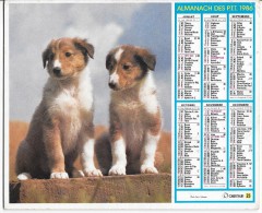 CALENDRIER - ALMANACH DES POSTES ET DES TELEGRAPHES - ANNEE 1986- Chiens - HERAULT - Big : 1981-90