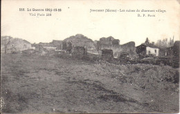 Cpa Jonchery, Ruines Du Village, Guerre De 14-18, - Jonchery-sur-Vesle