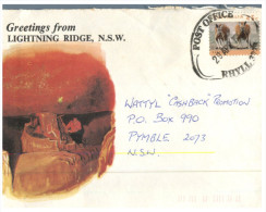 (210) Australia Advertising Cover - Lightning Ridge - Briefe U. Dokumente