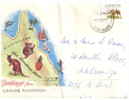 (210) Australia Advertising Cover - Sunshine Plantation - Covers & Documents