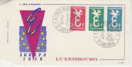 Europa Cept 1958 Luxembourg 3v FDC (F999) - 1958