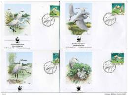 (WWF-153) FDC W.W.F. Singapore Chinese Egret 1993 - Storia Postale