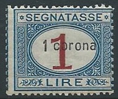 1922 DALMAZIA SEGNATASSE 1 CORONA MNH ** - ED686 - Dalmatie