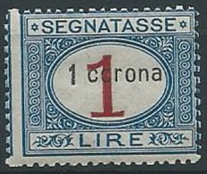 1922 DALMAZIA SEGNATASSE 1 CORONA MNH ** - ED686-2 - Dalmatia