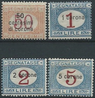 1922 DALMAZIA SEGNATASSE 4 VALORI MNH ** - ED687-2 - Dalmatië