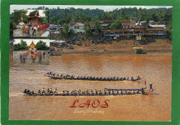 Luang-Prabang Laos    Indochine Luang-Prabang - Course De Pirogues Sur La Nam-Khane CPM  Année 1970 - Laos