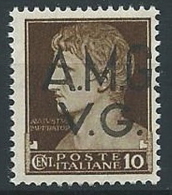 1945-47 TRIESTE AMG VG IMPERIALE 10 CENT CORONA MNH ** - ED694 - Mint/hinged