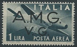 1945-47 TRIESTE AMG VG POSTA AEREA 1 LIRA MNH ** - ED690-3 - Mint/hinged