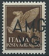 1945-47 TRIESTE AMG VG POSTA AEREA 50 CENT VARIETà PUNTO SPOSTATO MNH ** ED688-4 - Mint/hinged