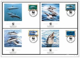 (WWF-103) FDC W.W.F. MONTSERRAT Dolphin 1990 - Storia Postale