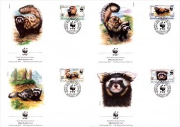 (WWF-211) FDC W.W.F. Kazakhstan Polecat / Cat 1997 - Brieven En Documenten