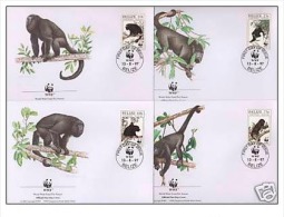 (WWF-221) FDC W.W.F Belize Black Howler 1997 - Brieven En Documenten