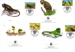 (WWF-223) FDC W.W.F. Anguilla / West Indian Iguana 1997 - Lettres & Documents